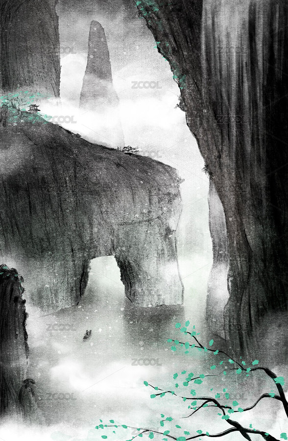 水墨插畫（主預(yù)覽-1518074） - 未分類 - 站酷設(shè)計(jì)師靈小荼原創(chuàng)素材 - 站酷ZCOOL