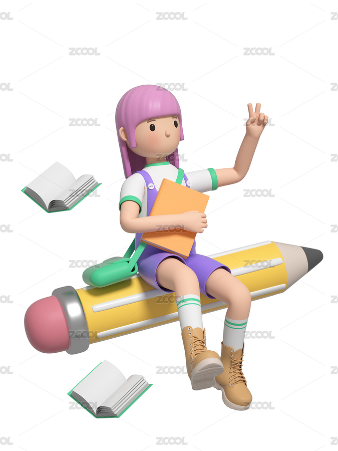 三維建模坐鉛筆上飛翔的女孩（主預(yù)覽-7734098） - 未分類 - 站酷設(shè)計(jì)師Tank.Lee原創(chuàng)素材 - 站酷ZCOOL