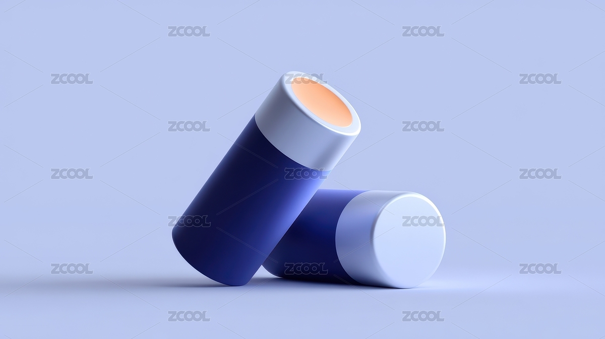 简约风格的蓝色圆柱体设计（主预览-10174329） - 未分类 - 站酷设计师Rimage原创素材 - 站酷ZCOOL
