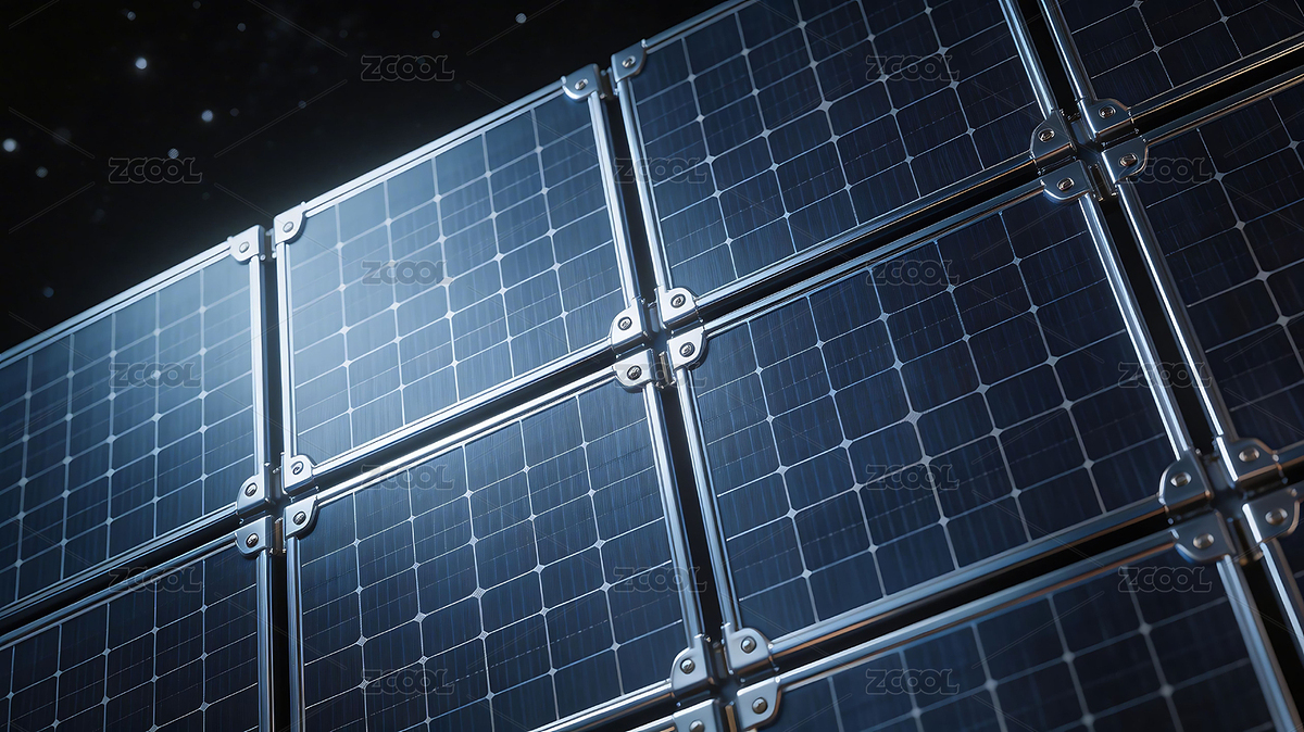 深蓝金属质感太空光伏阵列单元特写（主预览-13042361） - 未分类 - 站酷设计师小白马摄影原创素材 - 站酷ZCOOL