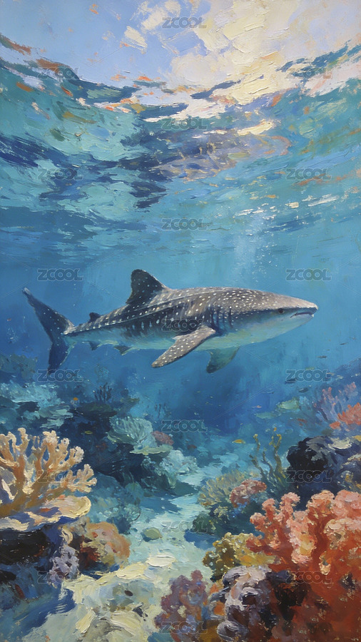 海底下的鯨鯊（主預(yù)覽-12732376） - 未分類 - 站酷設(shè)計師梅路艾姆原創(chuàng)素材 - 站酷ZCOOL