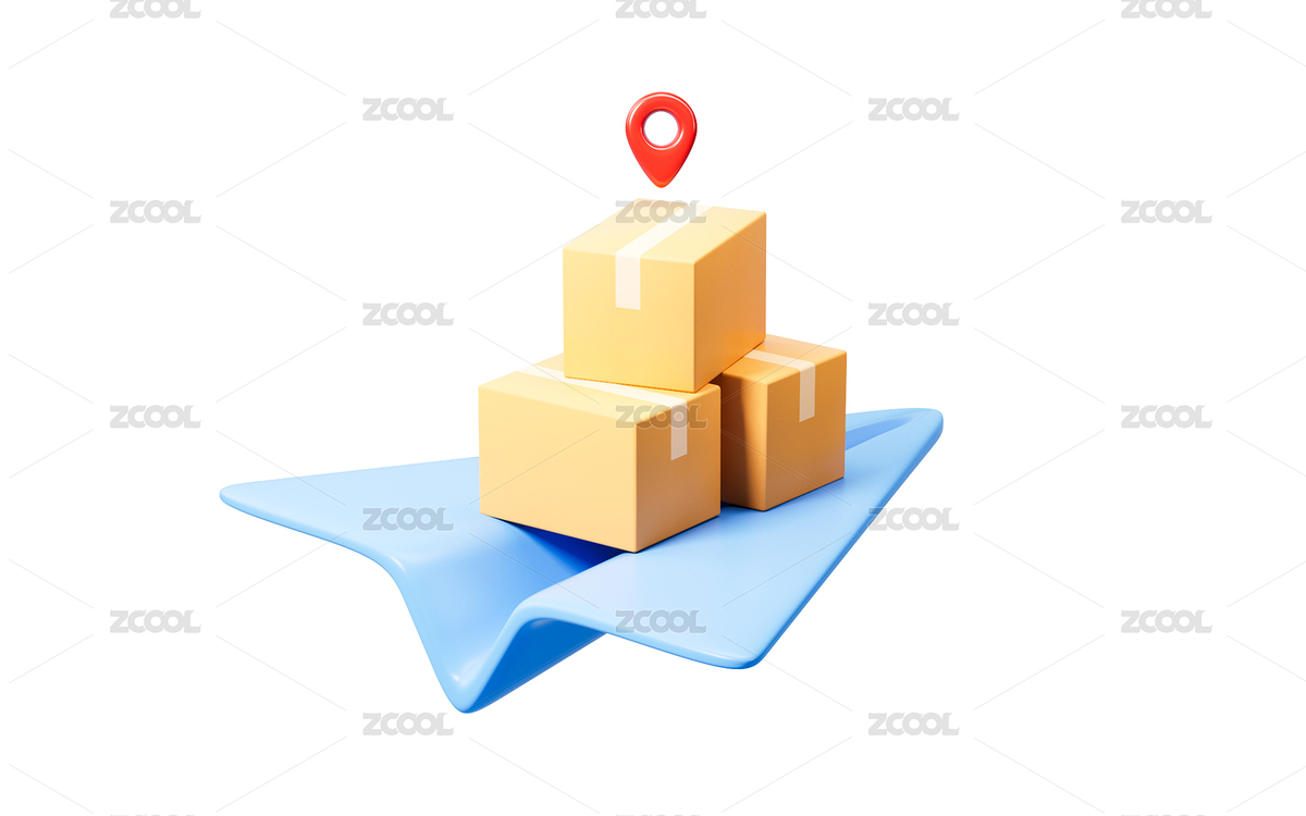 卡通網(wǎng)購物流閃電送3D渲染（主預(yù)覽-5782408） - 未分類 - 站酷設(shè)計師TinaJi0718原創(chuàng)素材 - 站酷ZCOOL