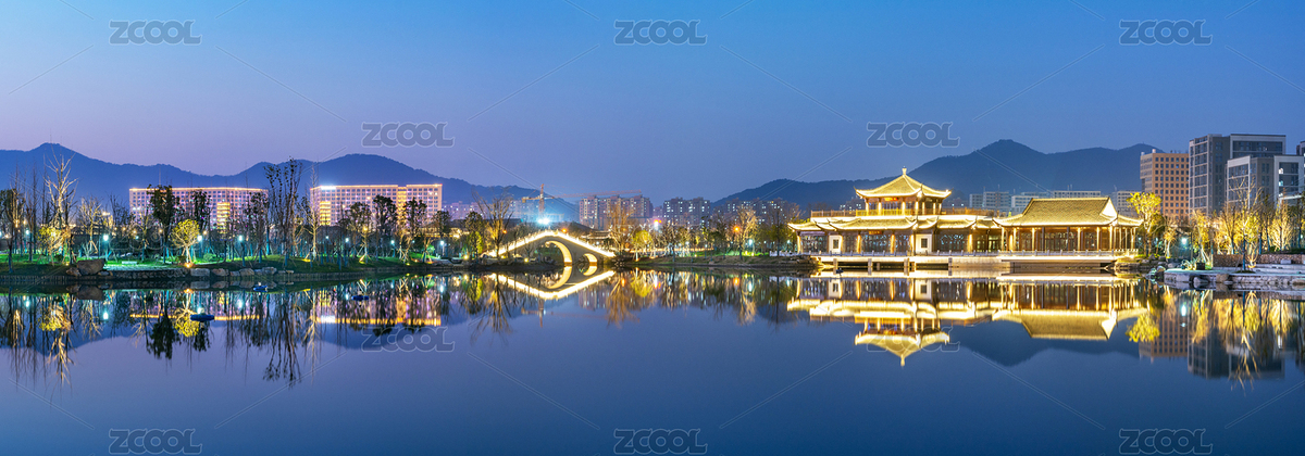中國浙江杭州上城區(qū)丁橋桃花湖公園夜景（主預覽-5713862） - 未分類 - 站酷設(shè)計師等風幾許原創(chuàng)素材 - 站酷ZCOOL