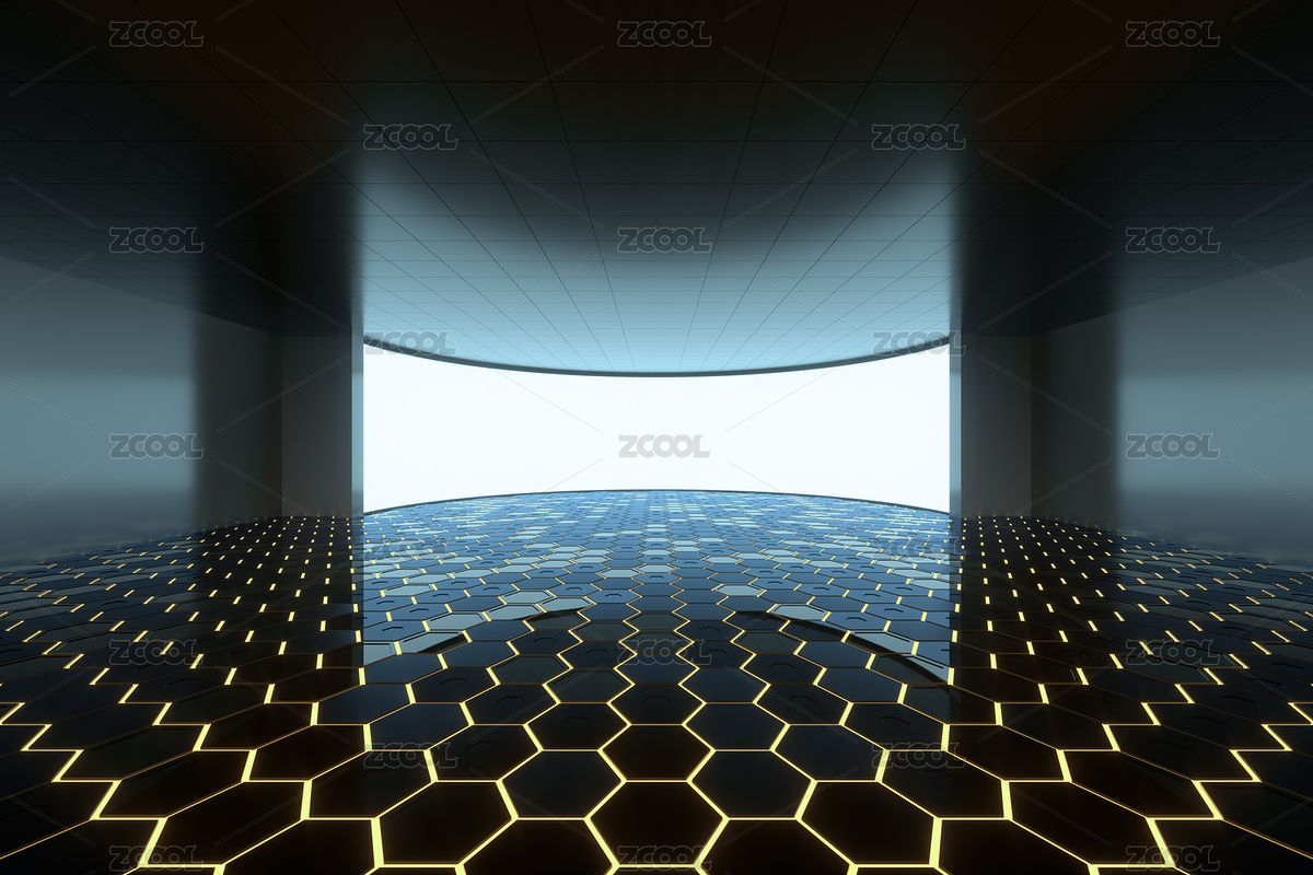 室內(nèi)的白色曲面屏幕 3D渲染（主預(yù)覽-4128614） - 未分類 - 站酷設(shè)計(jì)師VinkFan原創(chuàng)素材 - 站酷ZCOOL