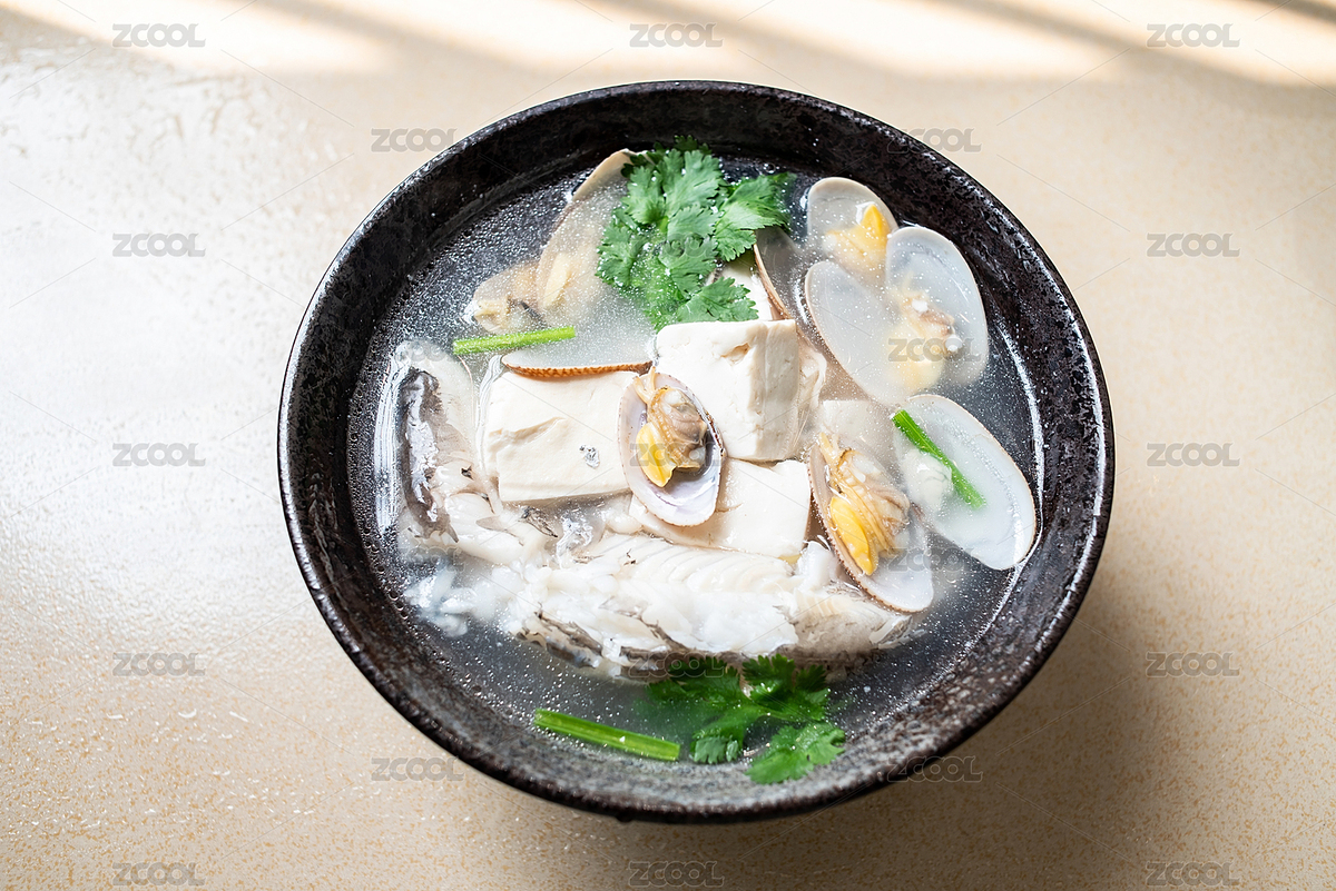 一碗營養(yǎng)美味的海鮮湯龍頭魚花蛤豆腐湯（主預覽-7044020） - 未分類 - 站酷設計師風暴麗麗原創(chuàng)素材 - 站酷ZCOOL