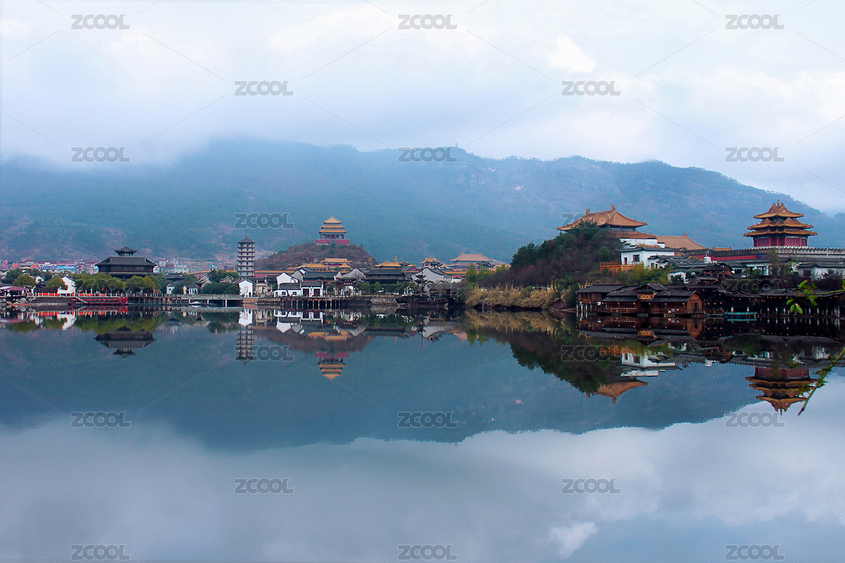 中国浙江横店影视城在湖水中的倒影（主预览-7838883） - 未分类 - 站酷设计师TaoTaoLi1989原创素材 - 站酷ZCOOL
