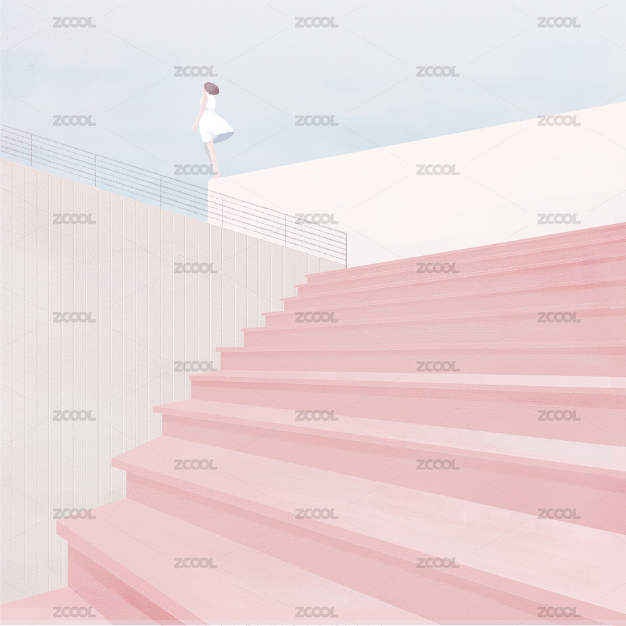 站在楼顶的白裙子吹风女生（主预览-2921704） - 未分类 - 站酷设计师黄雷蕾Linali原创素材 - 站酷ZCOOL