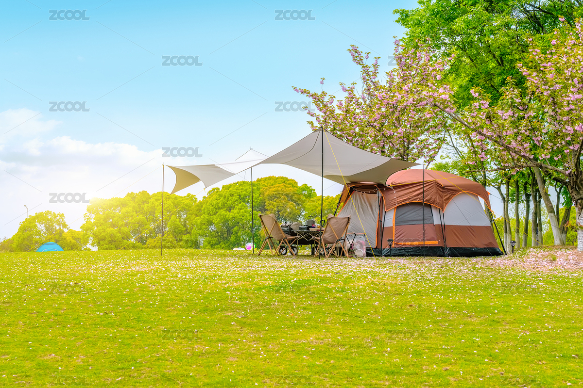春天公園草坪上宿營(yíng)地帳篷和宿營(yíng)用品（主預(yù)覽-8874772） - 未分類 - 站酷設(shè)計(jì)師feichangbaoquan原創(chuàng)素材 - 站酷ZCOOL