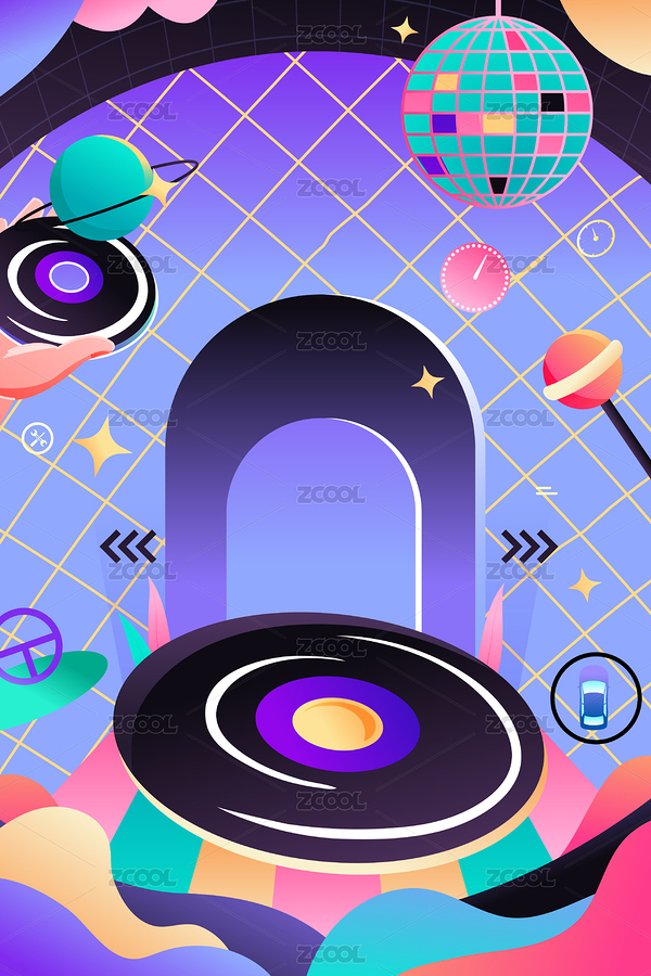 电商音乐节娱乐矢量插画（主预览-3740080） - 未分类 - 站酷设计师keeein原创素材 - 站酷ZCOOL