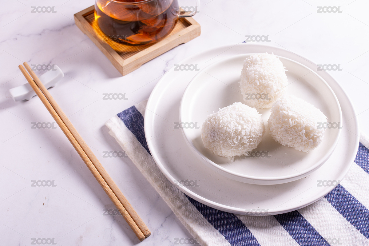 白色陶瓷盤子里的糯米糍（主預覽-8072408） - 未分類 - 站酷設計師我是小助理原創(chuàng)素材 - 站酷ZCOOL