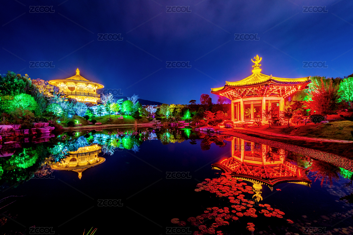 中国湖北襄阳唐城影视基地夜景风光（主预览-8272460） - 未分类 - 站酷设计师健忘的行摄世界原创素材 - 站酷ZCOOL