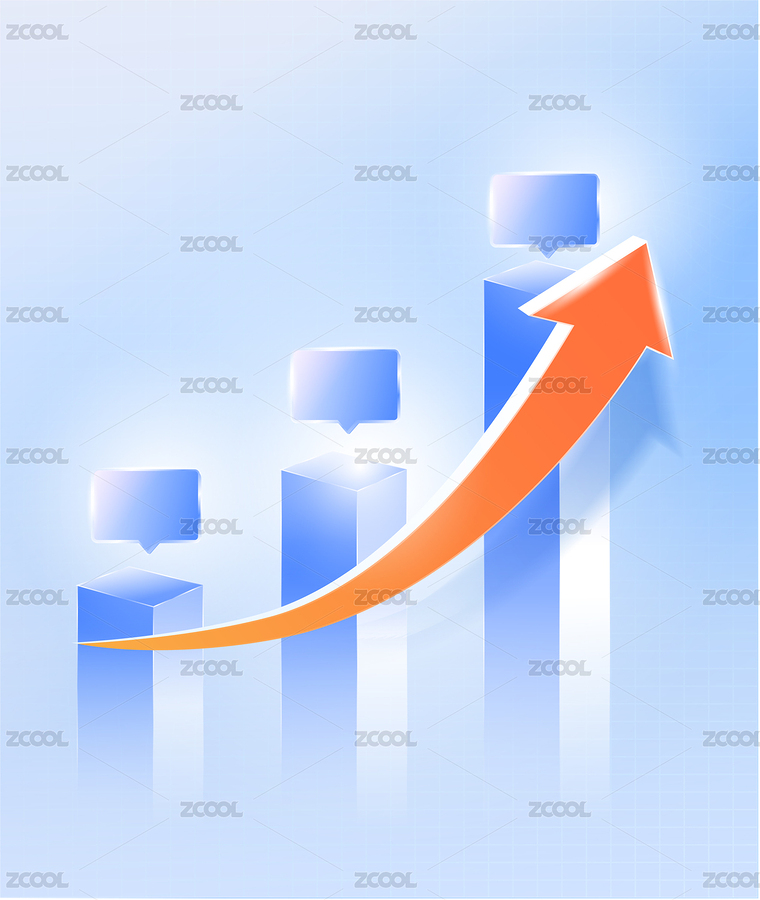 蓝色柱状体和上升的箭头（主预览-4340330） - 未分类 - 站酷设计师Havaaa原创素材 - 站酷ZCOOL