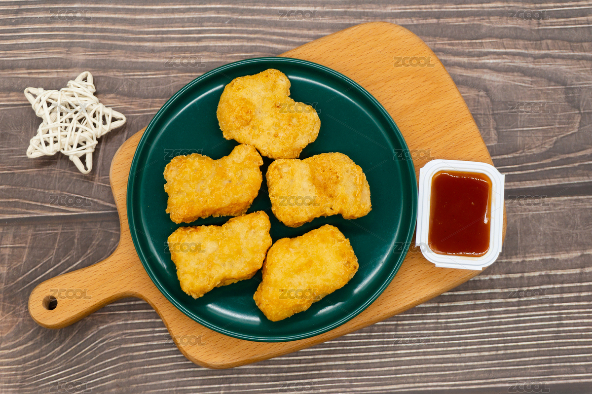 木桌背景小吃炸雞塊（主預覽-7318091） - 未分類 - 站酷設計師范范0809原創(chuàng)素材 - 站酷ZCOOL