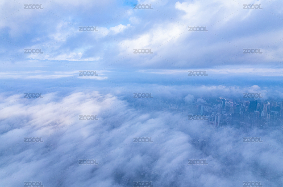 广州城市建筑群与云海云雾缭绕风光航拍（主预览-5241393） - 未分类 - 站酷设计师HQC的视界观原创素材 - 站酷ZCOOL