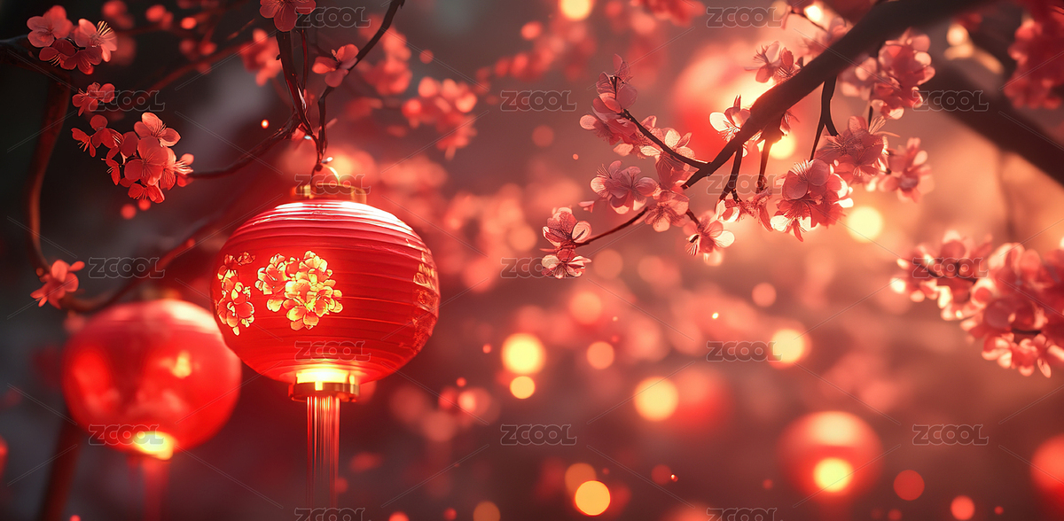 夜間懸掛在樹上的燈籠的特寫鏡頭（主預(yù)覽-7954079） - 未分類 - 站酷設(shè)計師caixingyao9原創(chuàng)素材 - 站酷ZCOOL