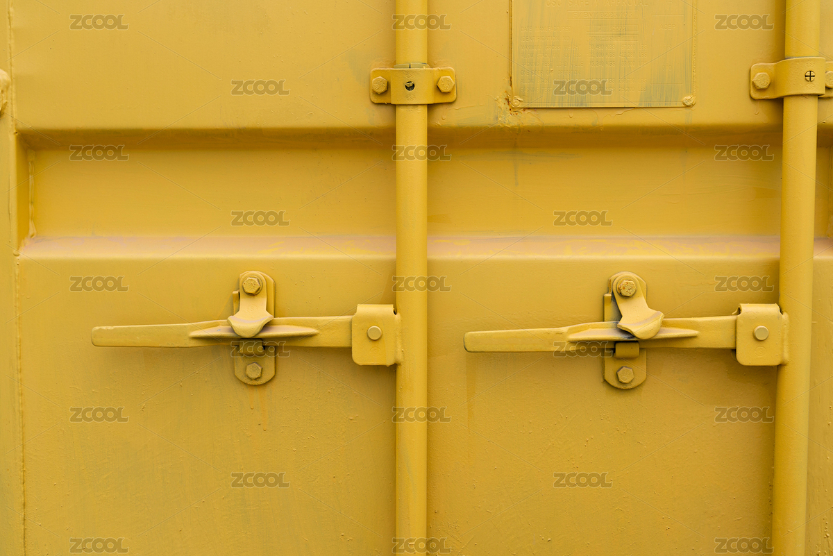黄色的货柜门锁特写，正面视角（主预览-4307875） - 未分类 - 站酷设计师正经民工原创素材 - 站酷ZCOOL