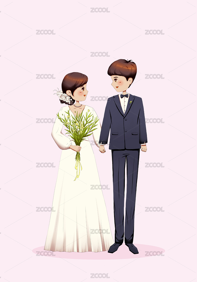 穿禮服拿捧花的情侶插畫 漫畫人物（主預(yù)覽-8326549） - 未分類 - 站酷設(shè)計(jì)師早蘇oliver原創(chuàng)素材 - 站酷ZCOOL