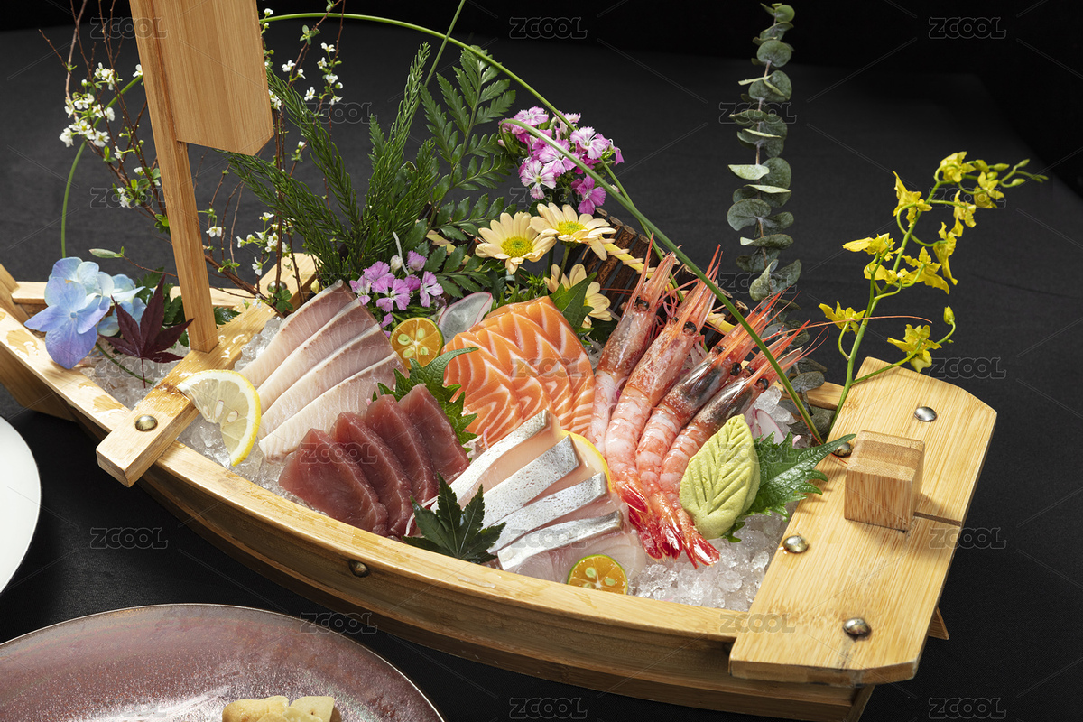 木船造型的精致生魚片刺身拼盤（主預覽-9342003） - 未分類 - 站酷設計師寄與生Eason原創(chuàng)素材 - 站酷ZCOOL