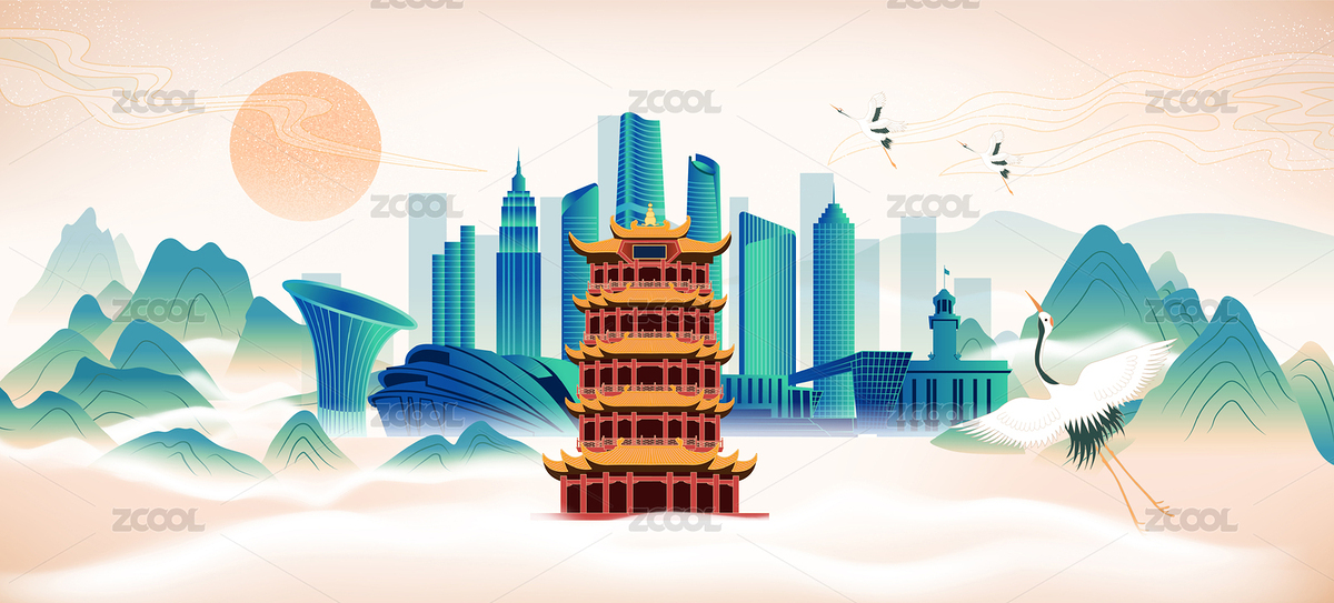 武漢地標建筑群像（主預覽-3348314） - 未分類 - 站酷設計師chuangmei2008原創(chuàng)素材 - 站酷ZCOOL