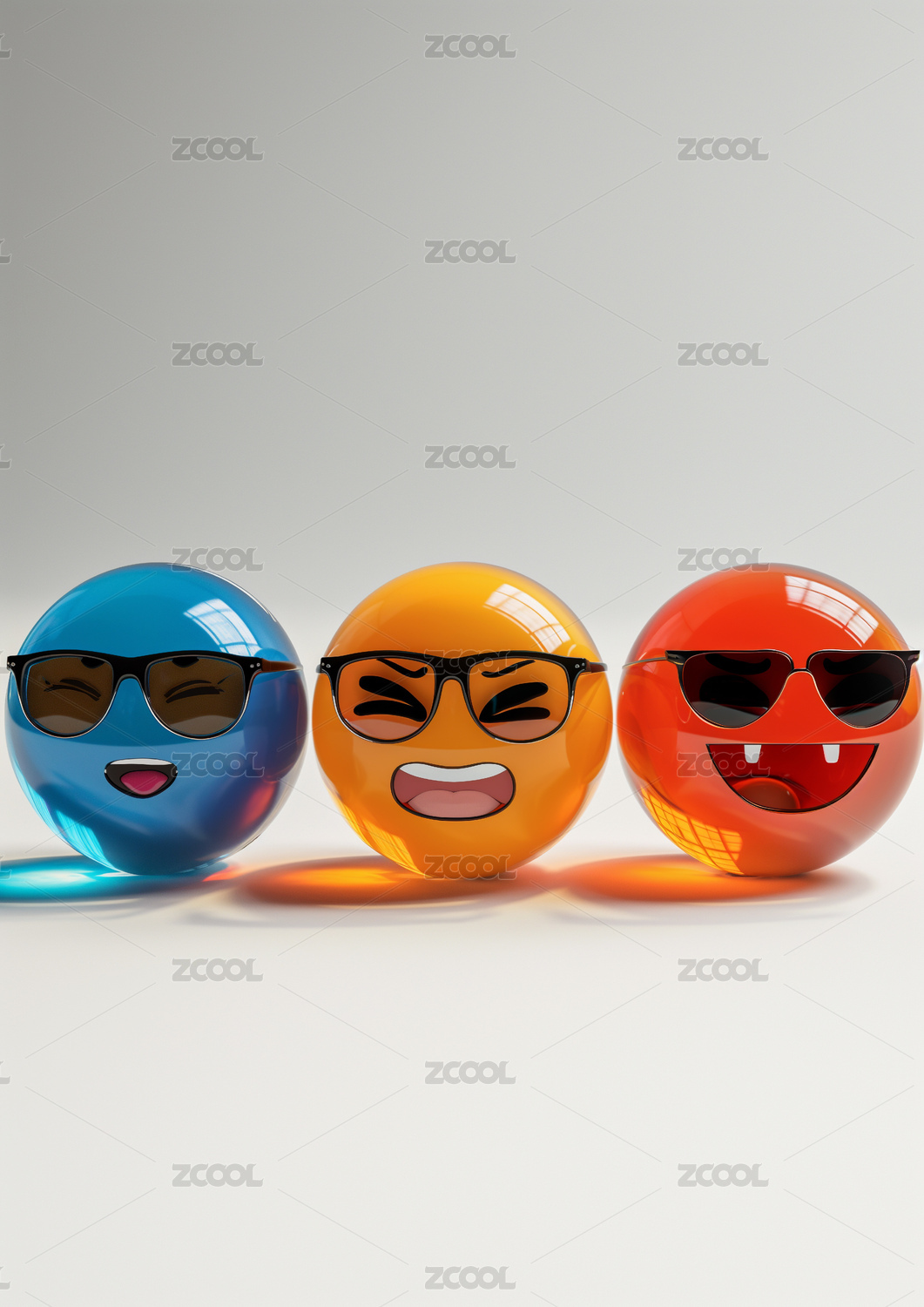 可爱的3d表情符号