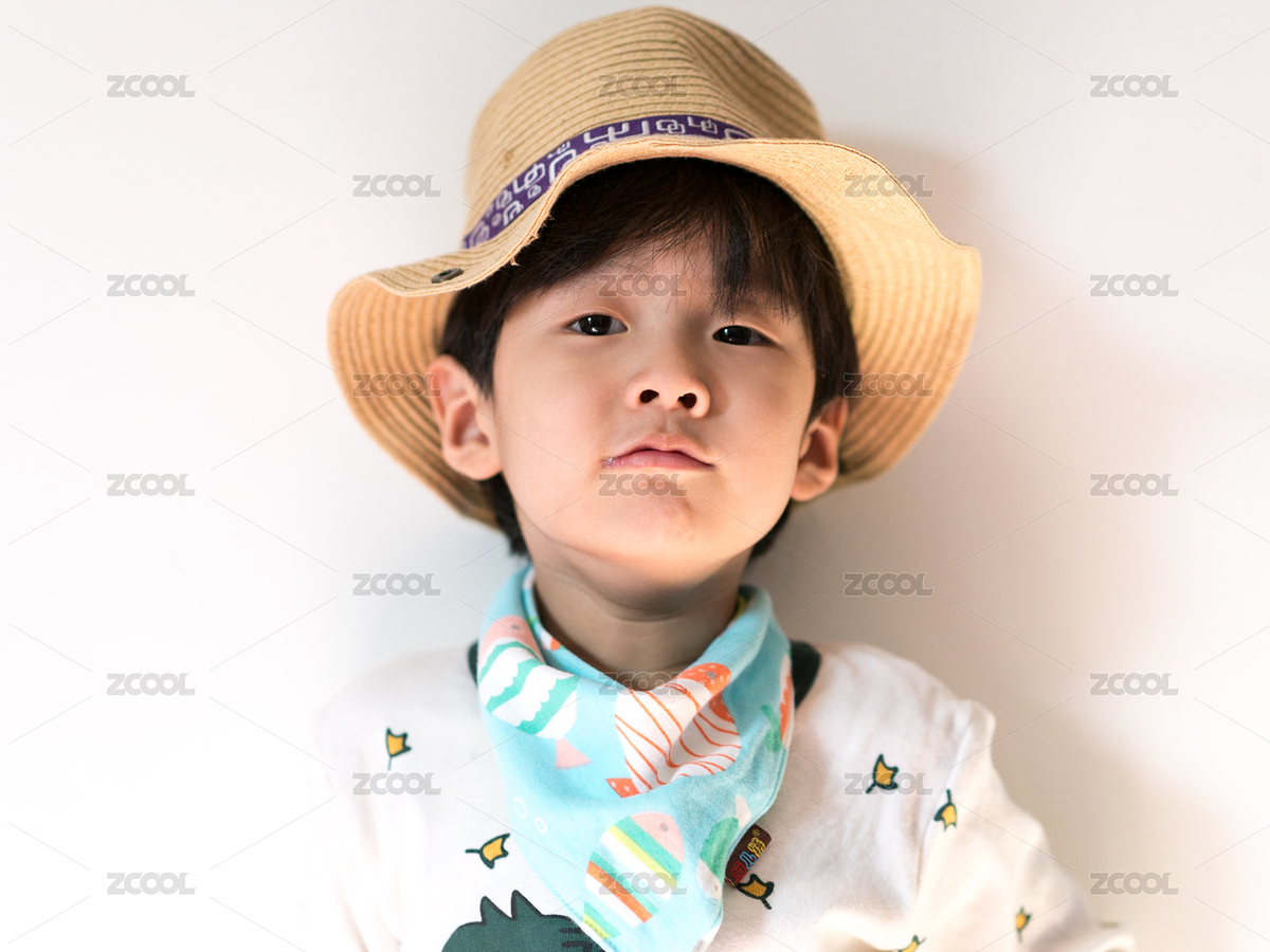 戴草帽的東方男孩（主預覽-5185849） - 未分類 - 站酷設計師張爾顯原創(chuàng)素材 - 站酷ZCOOL
