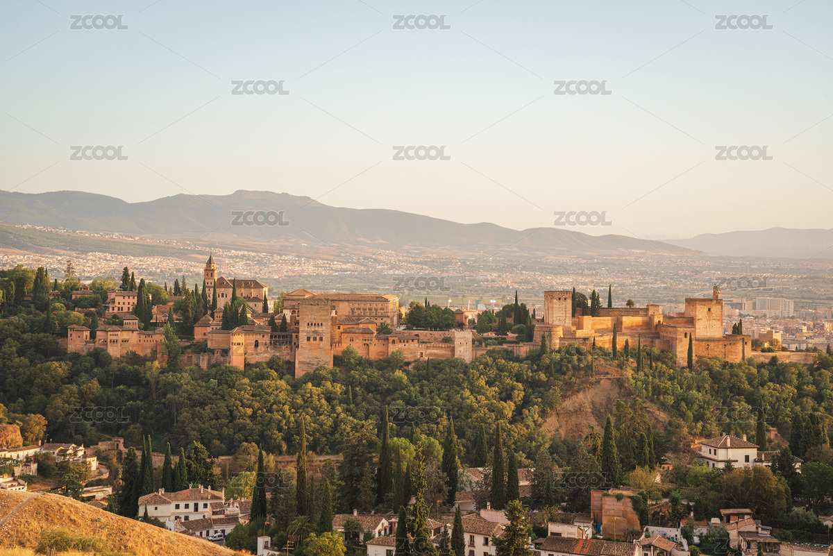 西班牙格拉納達(dá)阿爾罕布拉宮黃昏全景（主預(yù)覽-2764411） - 未分類 - 站酷設(shè)計師北斗星云原創(chuàng)素材 - 站酷ZCOOL
