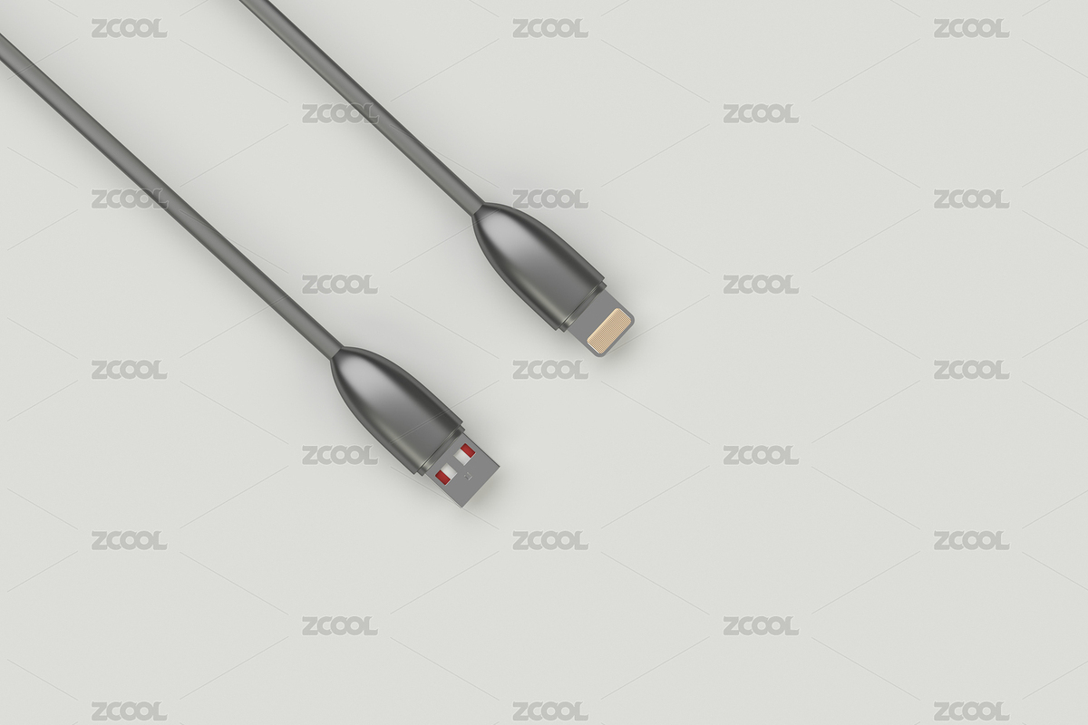 3D渲染的簡約酷炫風格數據線（主預覽-8628281） - 未分類 - 站酷設計師逗逗000原創(chuàng)素材 - 站酷ZCOOL