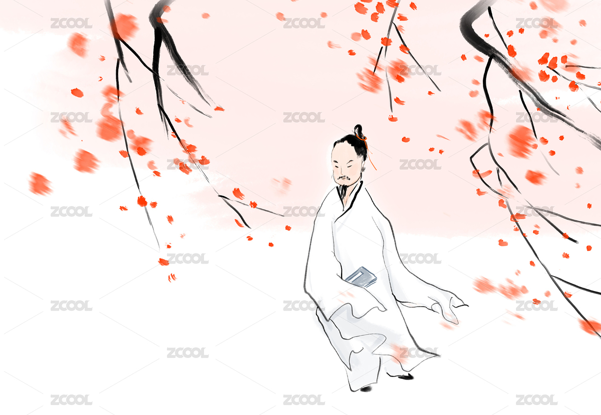 古典文化古代诗人插画秋季落叶（主预览-5223959） - 未分类 - 站酷设计师xiangzihu1989原创素材 - 站酷ZCOOL