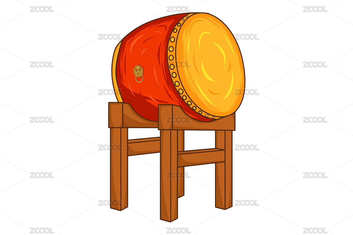 矢量红色传统民俗庆典乐器打鼓（主预览-7554316） - 未分类 - 站酷设计师吉祥鱼原创素材 - 站酷ZCOOL