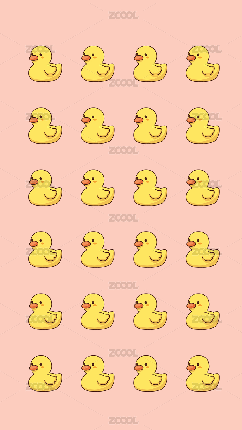 黄色小鸭子卡通图案
