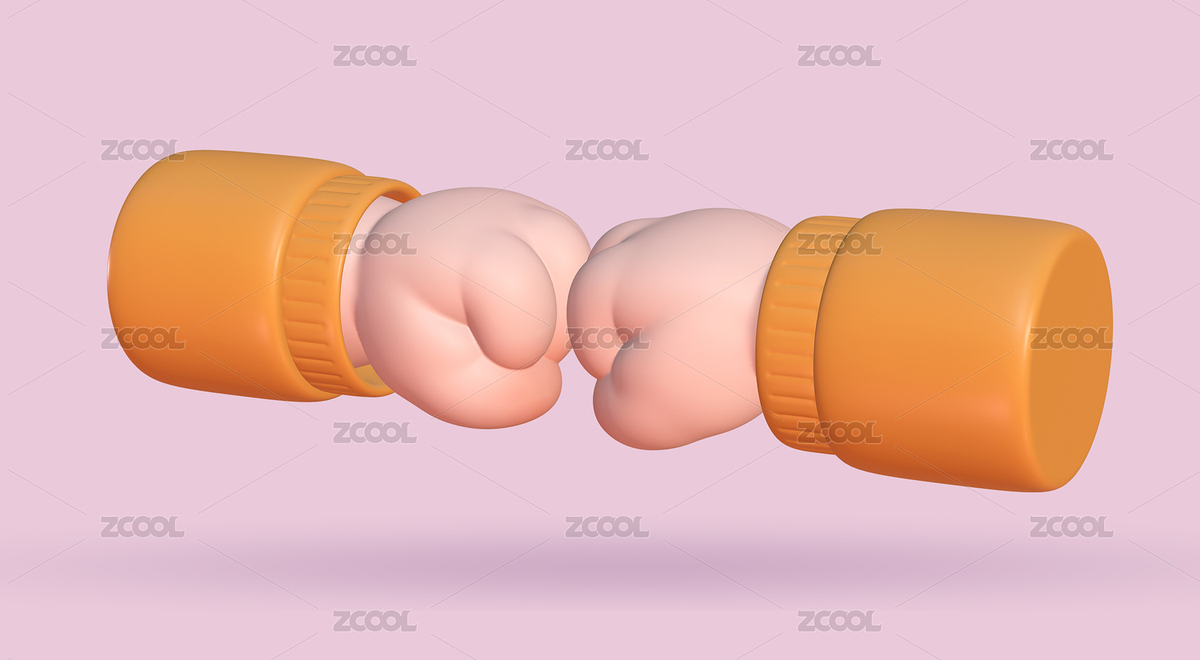 三维渲染插图3D卡通手势 素材（主预览-8008354） - 未分类 - 站酷设计师yi_xin原创素材 - 站酷ZCOOL