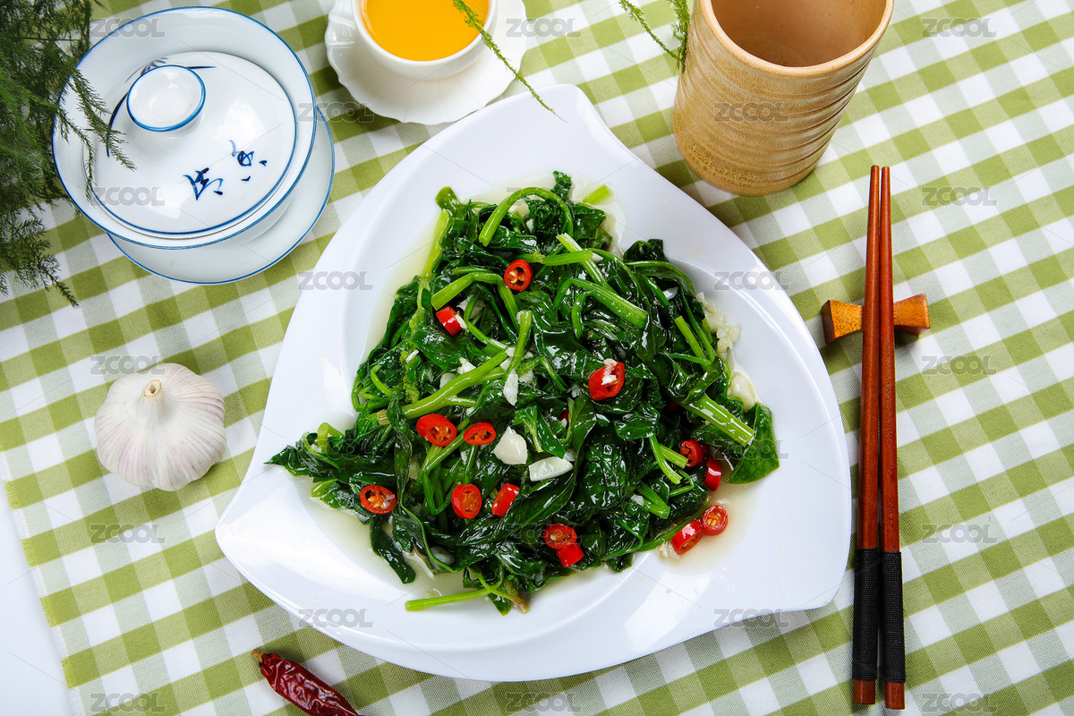 家常菜素炒青菜蒜蓉菠菜（主预览-5509071） - 未分类 - 站酷设计师昙华碎影原创素材 - 站酷ZCOOL