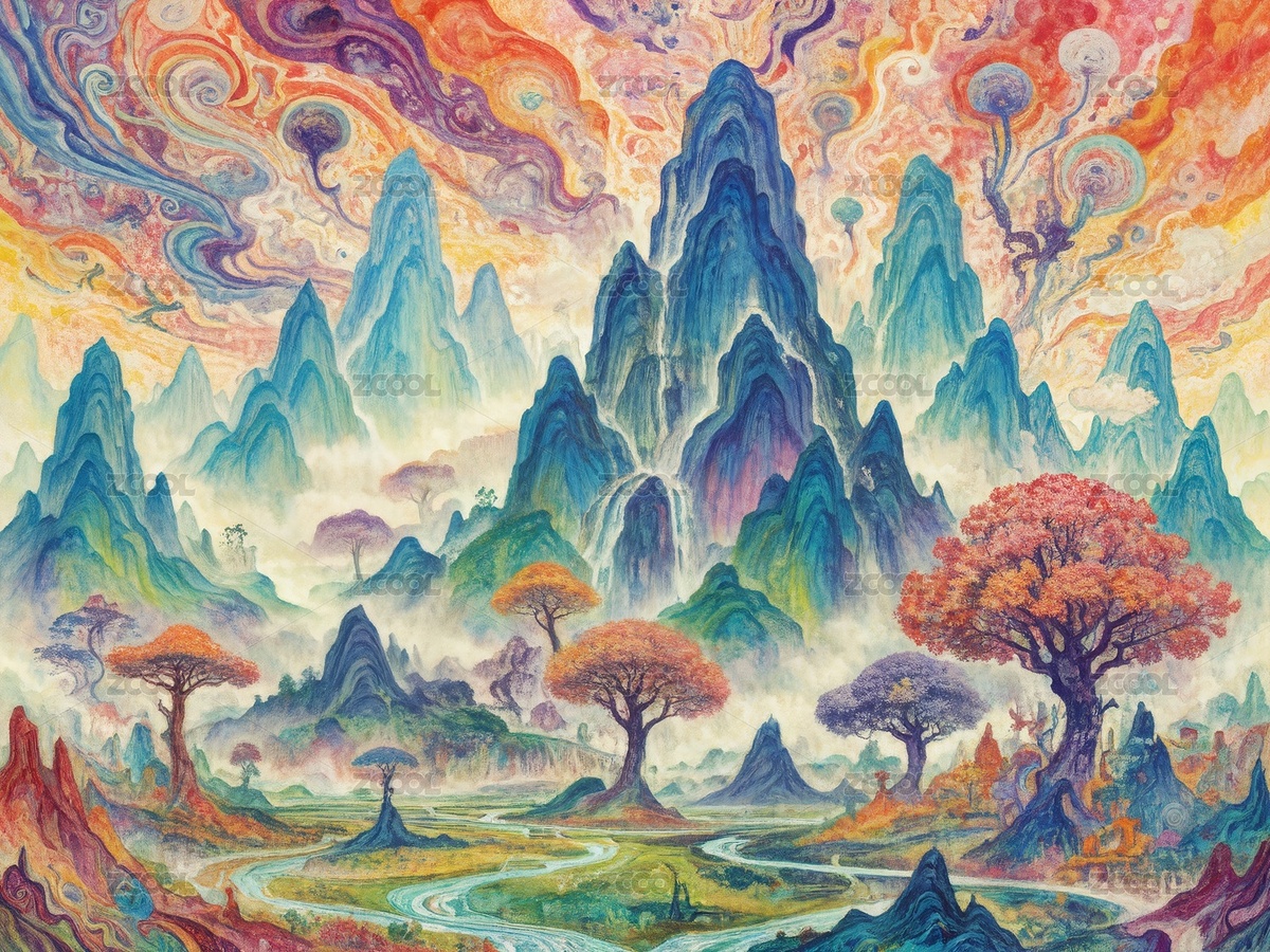 奇幻山水插畫(huà)（主預(yù)覽-7852716） - 未分類(lèi) - 站酷設(shè)計(jì)師設(shè)計(jì)未滿原創(chuàng)素材 - 站酷ZCOOL