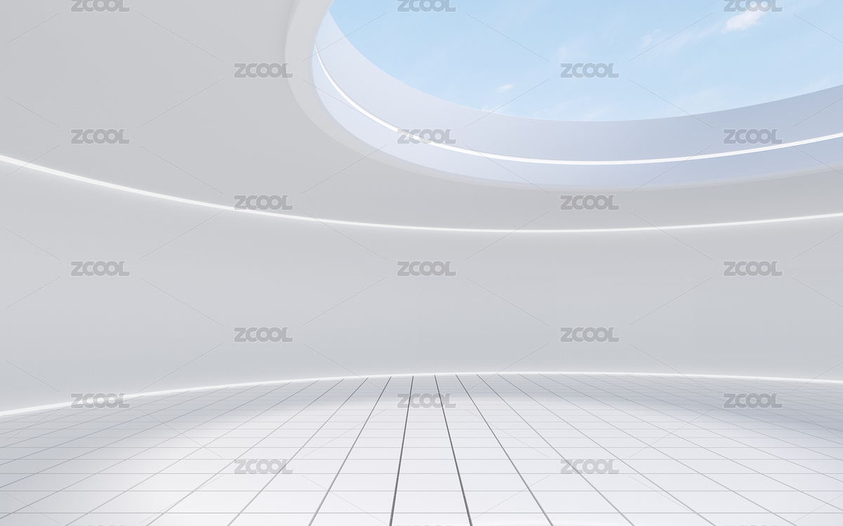 圓形有天窗的空房間 3D渲染（主預(yù)覽-5323471） - 未分類 - 站酷設(shè)計(jì)師VinkFan原創(chuàng)素材 - 站酷ZCOOL