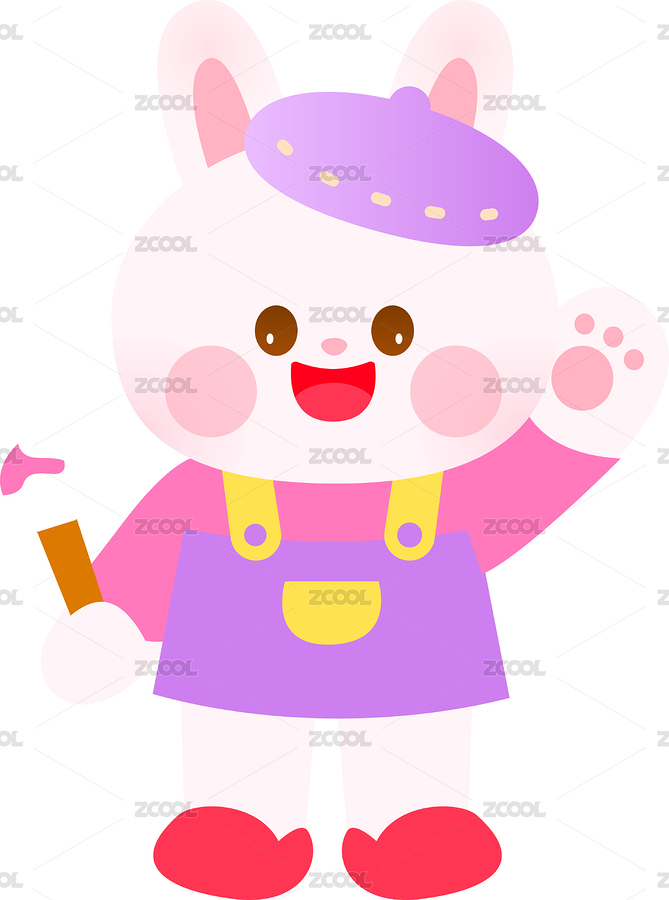 卡通拟人动物-兔子-绘画（主预览-1541670） - 未分类 - 站酷设计师风吹夏原创素材 - 站酷ZCOOL