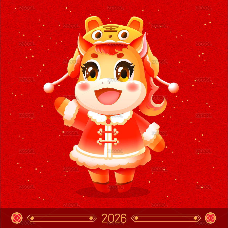 2026馬年新年春節(jié)虎頭帽生肖卡通IP5（主預(yù)覽-12422299） - 未分類 - 站酷設(shè)計(jì)師步羽原創(chuàng)素材 - 站酷ZCOOL