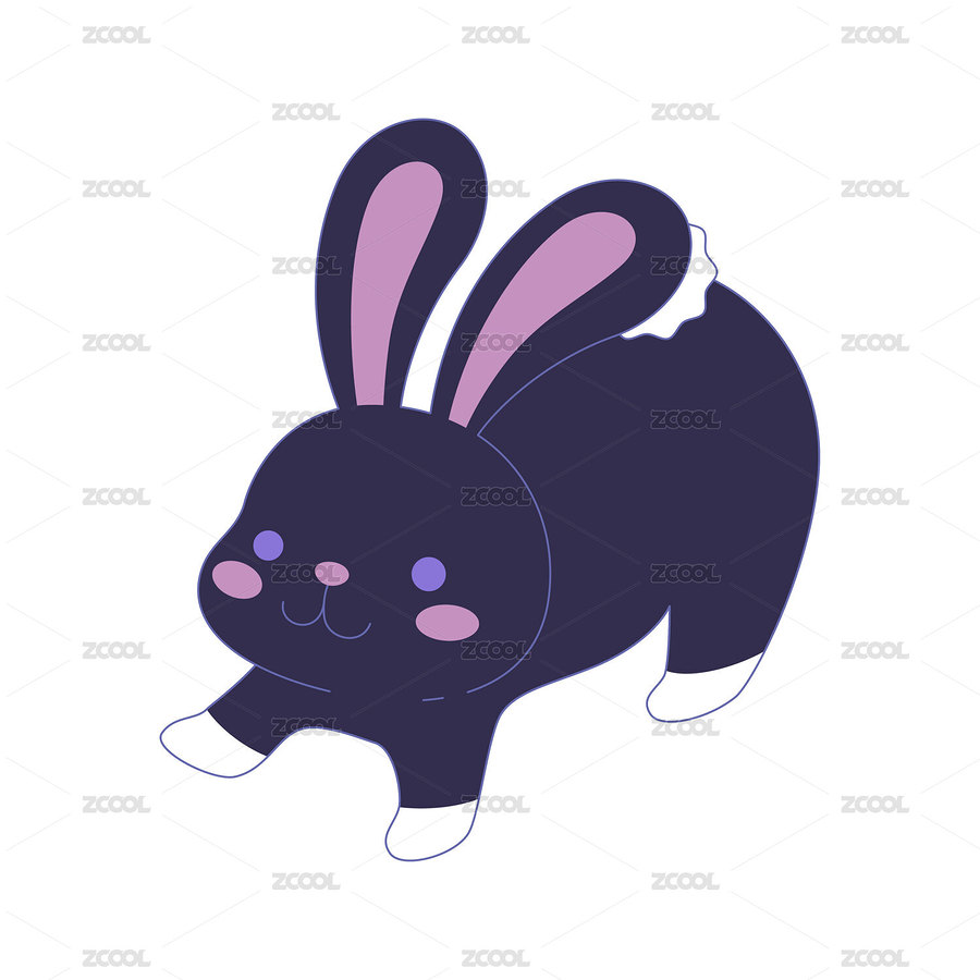 卡通黑兔（主預覽-7256120） - 未分類 - 站酷設計師歪蹄原創(chuàng)素材 - 站酷ZCOOL