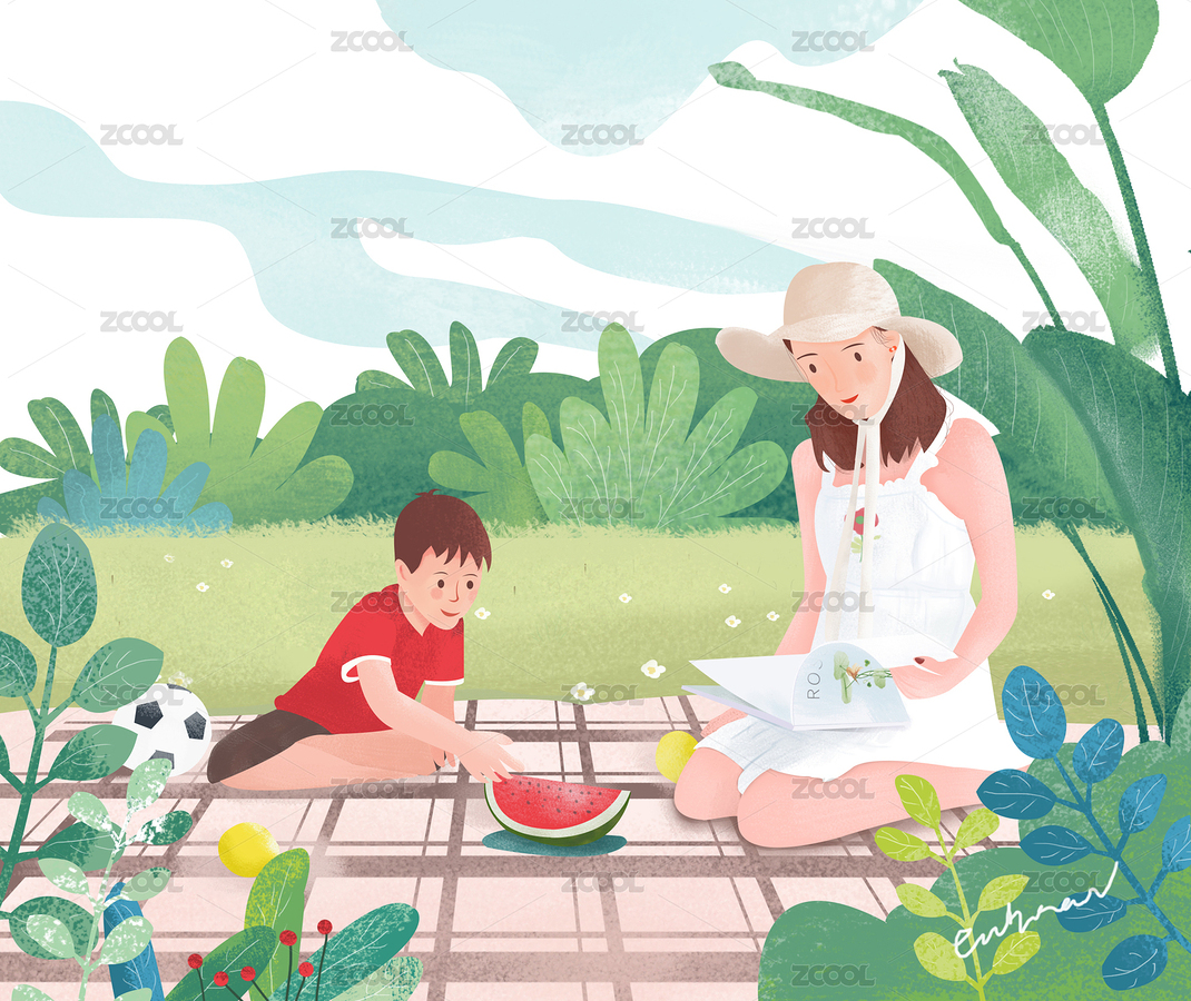 带娃也不忘学习（主预览-4373938） - 未分类 - 站酷设计师桔子大人了原创素材 - 站酷ZCOOL