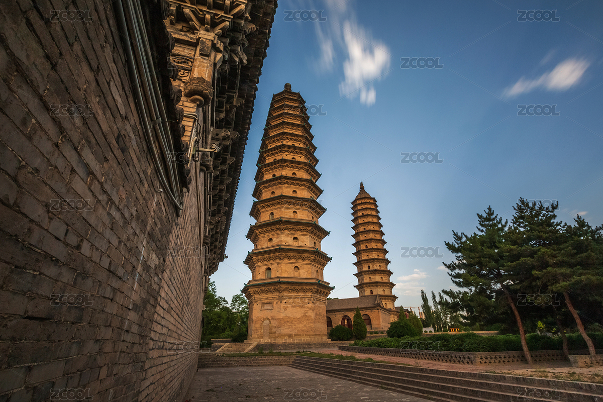 中國山西太原市雙塔寺景區(qū)風光（主預(yù)覽-6128733） - 未分類 - 站酷設(shè)計師黑銳原創(chuàng)素材 - 站酷ZCOOL