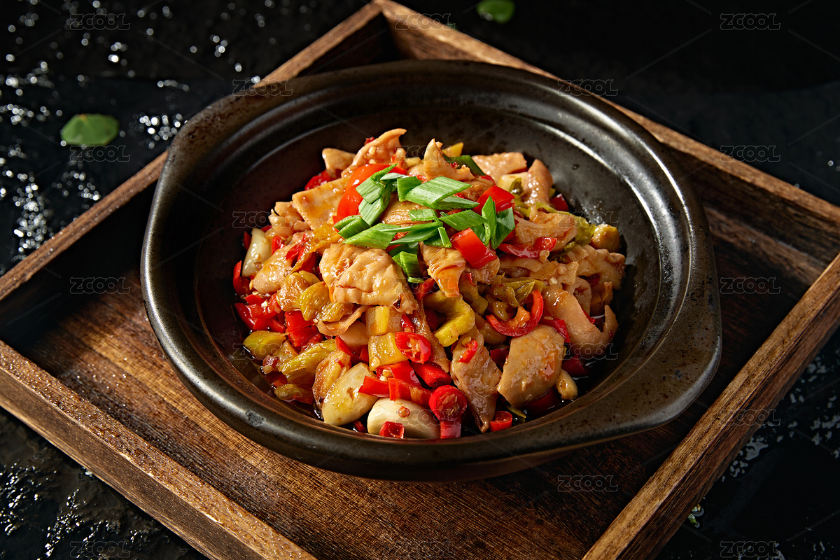 中餐湘菜美味砂鍋蒜香香辣肥腸（主預覽-10450482） - 未分類 - 站酷設計師藍太陽TNT原創(chuàng)素材 - 站酷ZCOOL