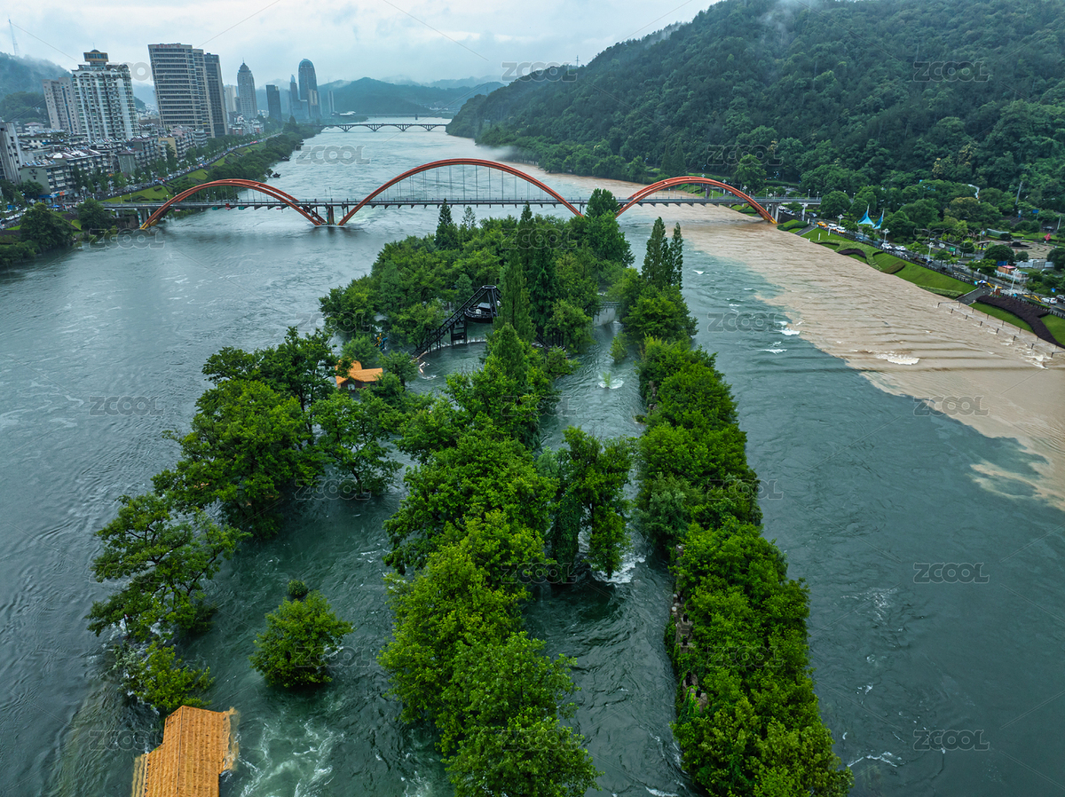 汛期江水暴漲洪水淹沒建德月亮島景區(qū)航拍（主預(yù)覽-10715046） - 未分類 - 站酷設(shè)計師視頻有思想原創(chuàng)素材 - 站酷ZCOOL