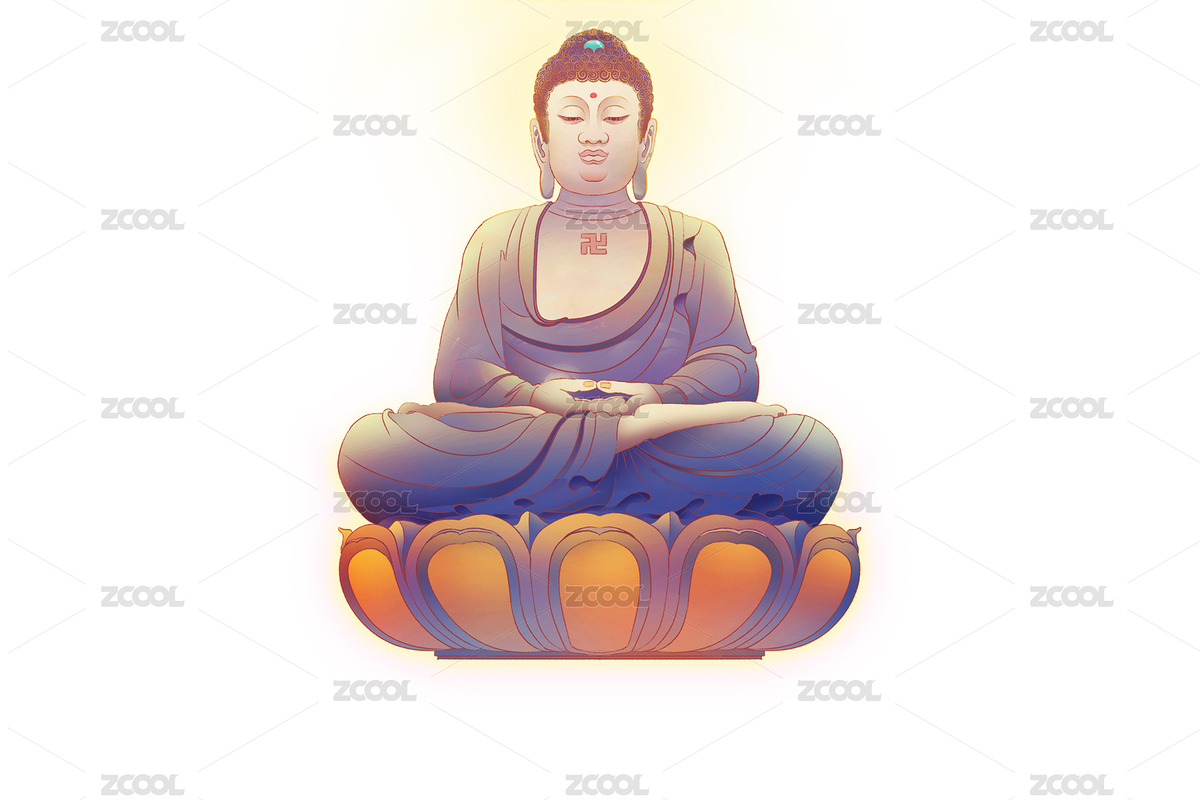 中國(guó)風(fēng)插畫釋迦摩尼如來佛像佛教（主預(yù)覽-4053918） - 未分類 - 站酷設(shè)計(jì)師壽春小王原創(chuàng)素材 - 站酷ZCOOL