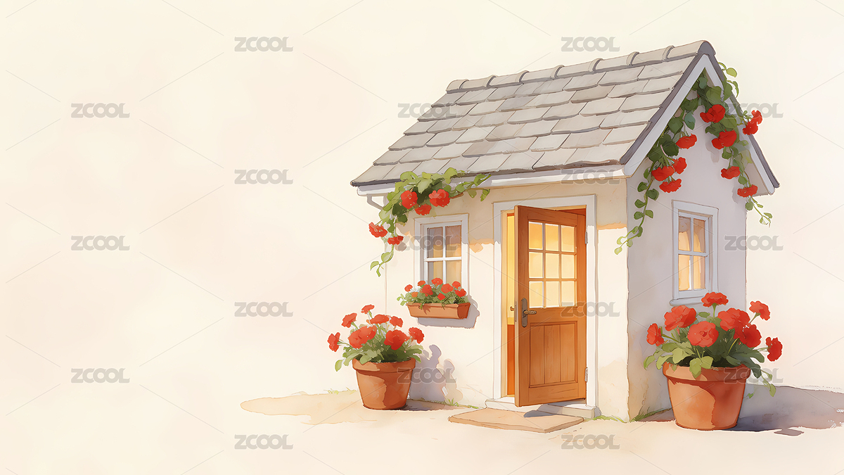 溫馨小屋紅花點(diǎn)綴（主預(yù)覽-13082281） - 未分類 - 站酷設(shè)計(jì)師棠棠映月原創(chuàng)素材 - 站酷ZCOOL