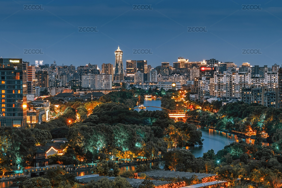 杭州小河公园京杭大运河夜景（主预览-11177398） - 未分类 - 站酷设计师凉风吹抚原创素材 - 站酷ZCOOL