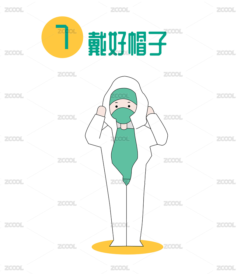 医用防护服穿戴步骤图（主预览-8403642） - 未分类 - 站酷设计师Yechoking原创素材 - 站酷ZCOOL