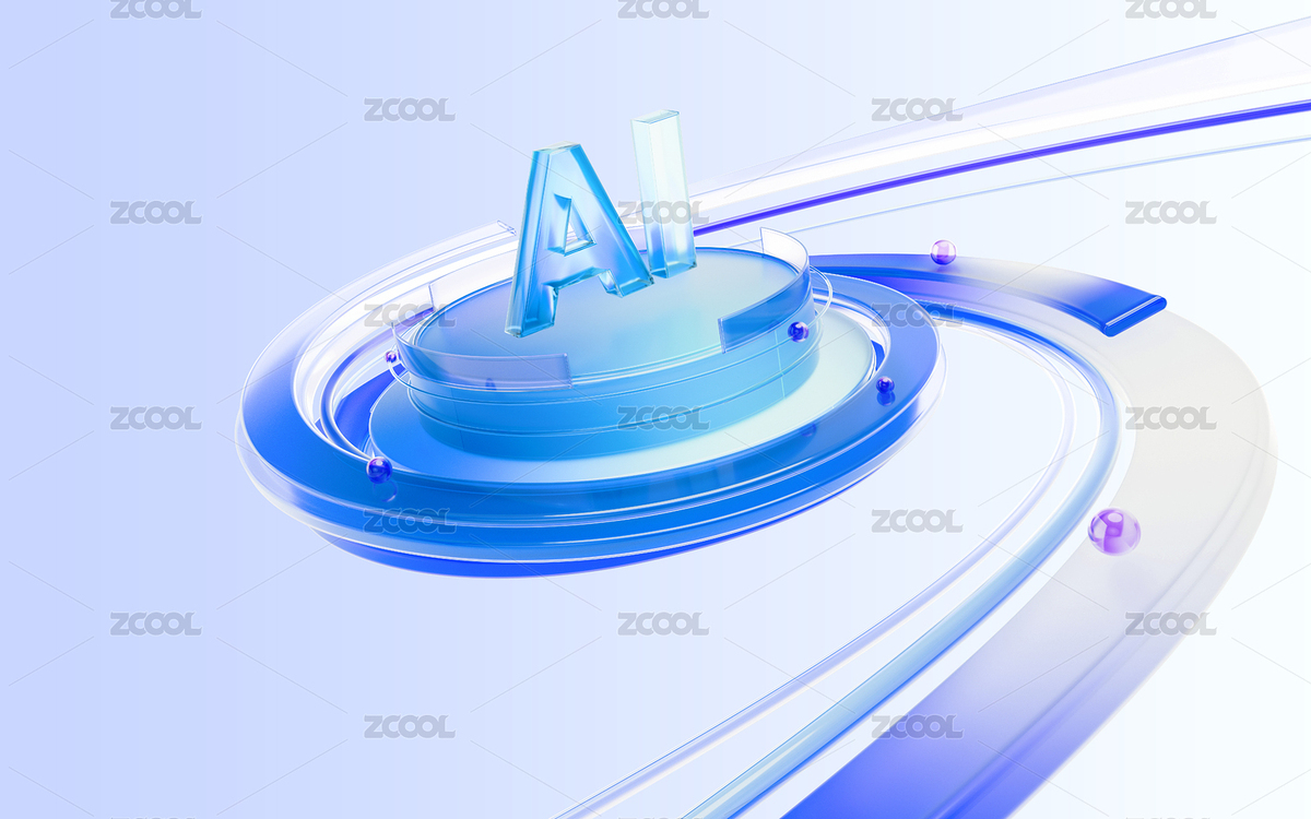 在螺旋发射线的台子上的蓝色AI标志（主预览-10329387） - 未分类 - 站酷设计师颜辉视觉原创素材 - 站酷ZCOOL