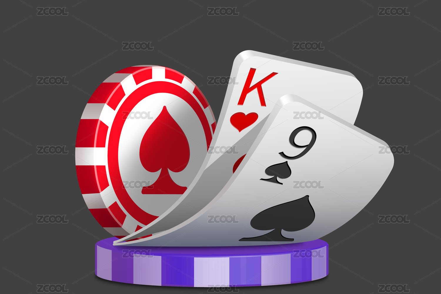 扑克牌棋牌游戏UI图标设计素材