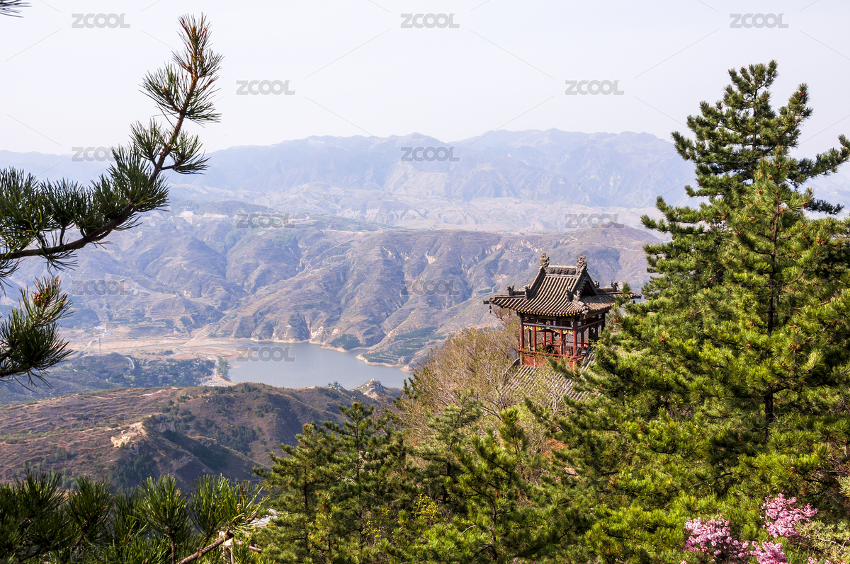 中國山西北岳恒山松林中的寺廟亭樓屋頂風光（主預覽-4131567） - 未分類 - 站酷設計師吾攝吾影原創(chuàng)素材 - 站酷ZCOOL