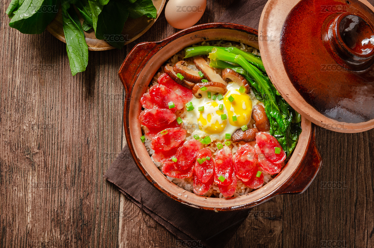 傳統(tǒng)美食廣味臘腸煲仔飯（主預(yù)覽-8171398） - 未分類 - 站酷設(shè)計師今日吃魚原創(chuàng)素材 - 站酷ZCOOL
