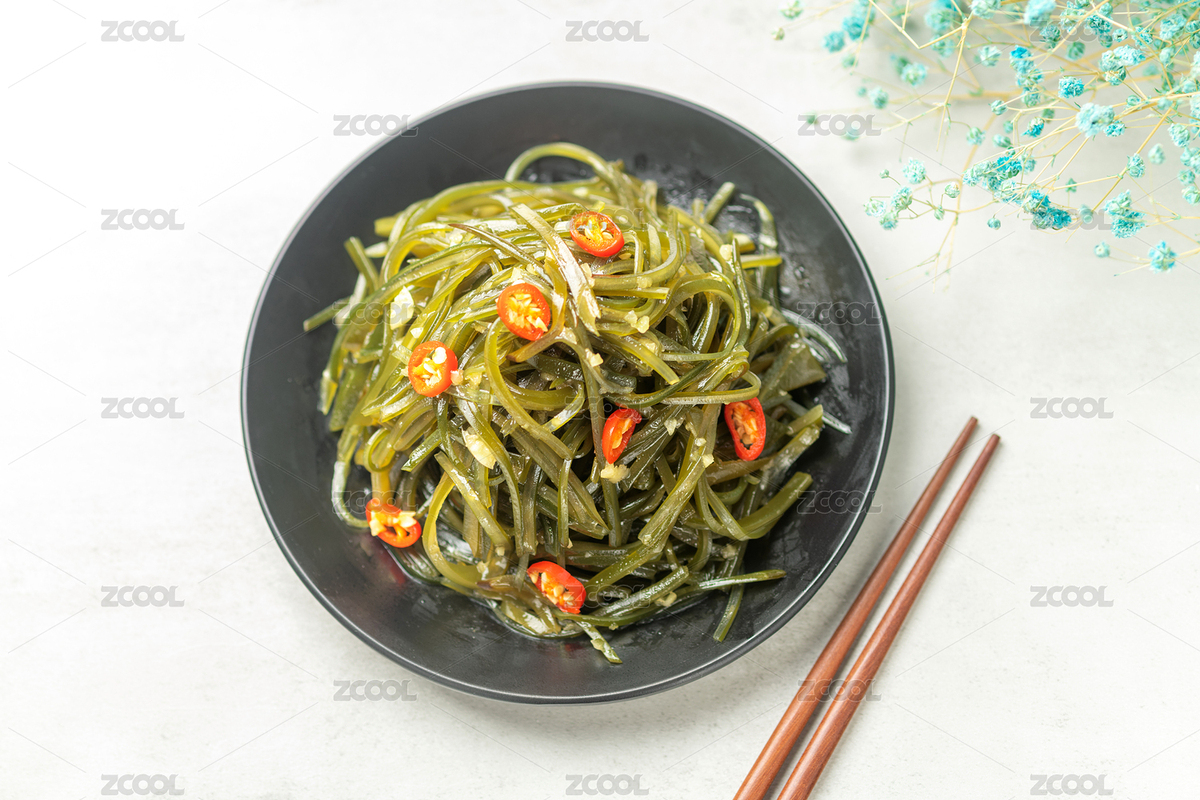 涼菜拌海帶絲特寫保健食品概念（主預覽-8378427） - 未分類 - 站酷設計師金翅大鵬原創(chuàng)素材 - 站酷ZCOOL